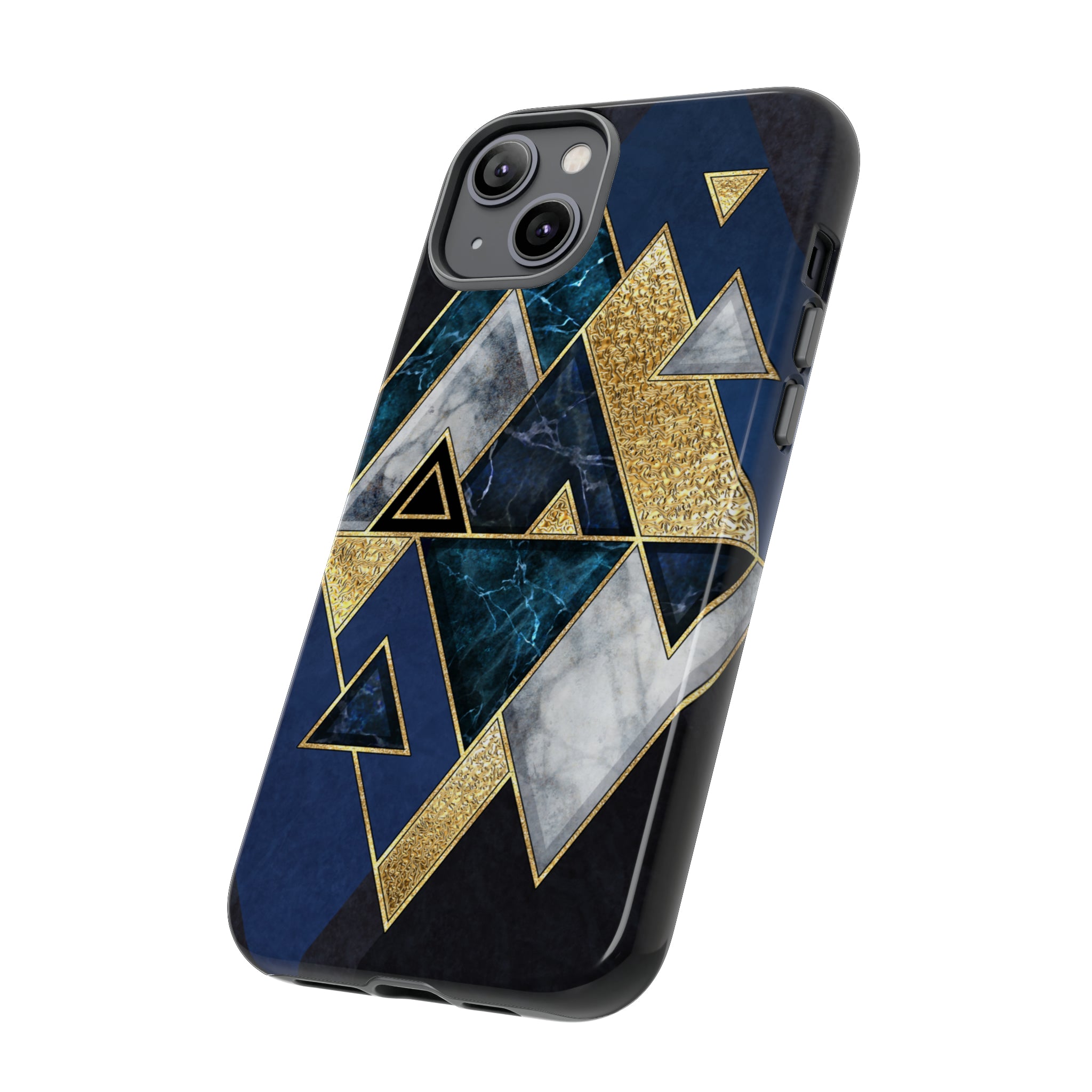 Dark Blue Geometric - Protective Phone Case