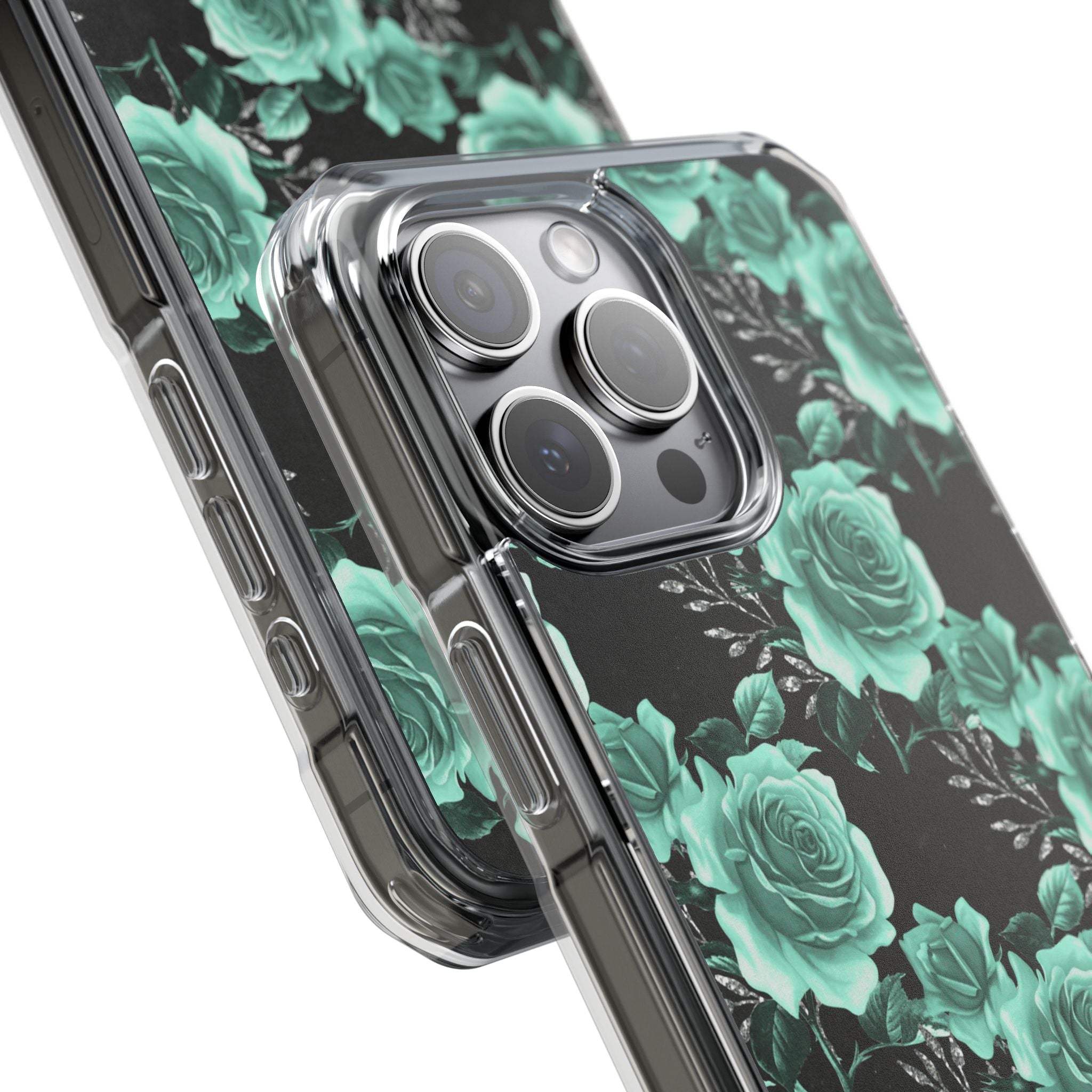 Turquoise Rose Symphony iPhone Case - Impact