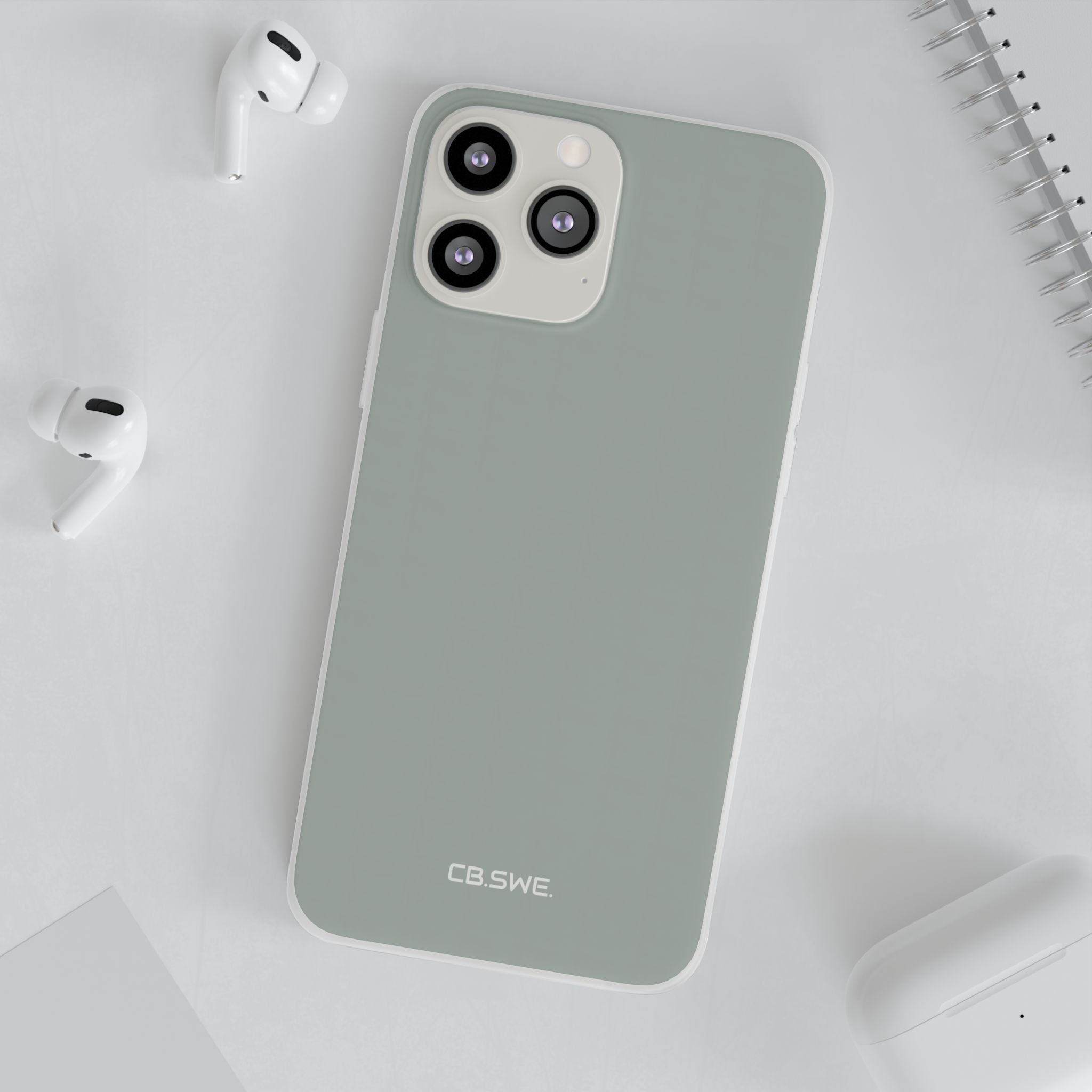 Aschgraue iPhone-Hülle – Flexi