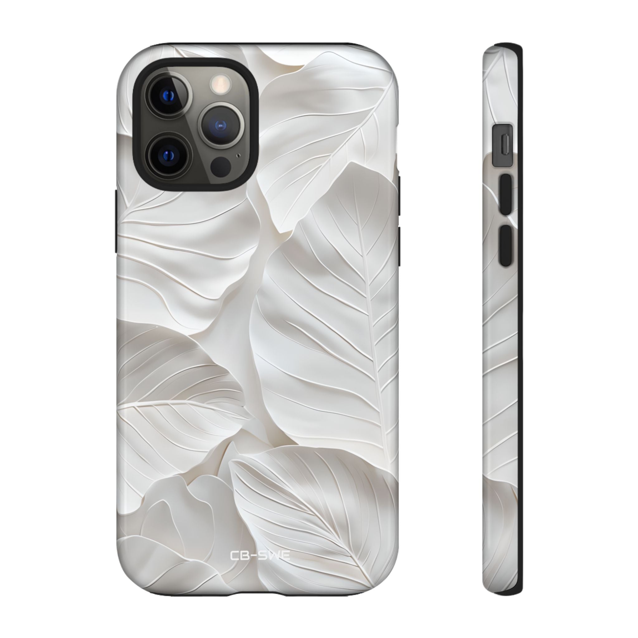 Elegant Leaf Relief - iPhone Case