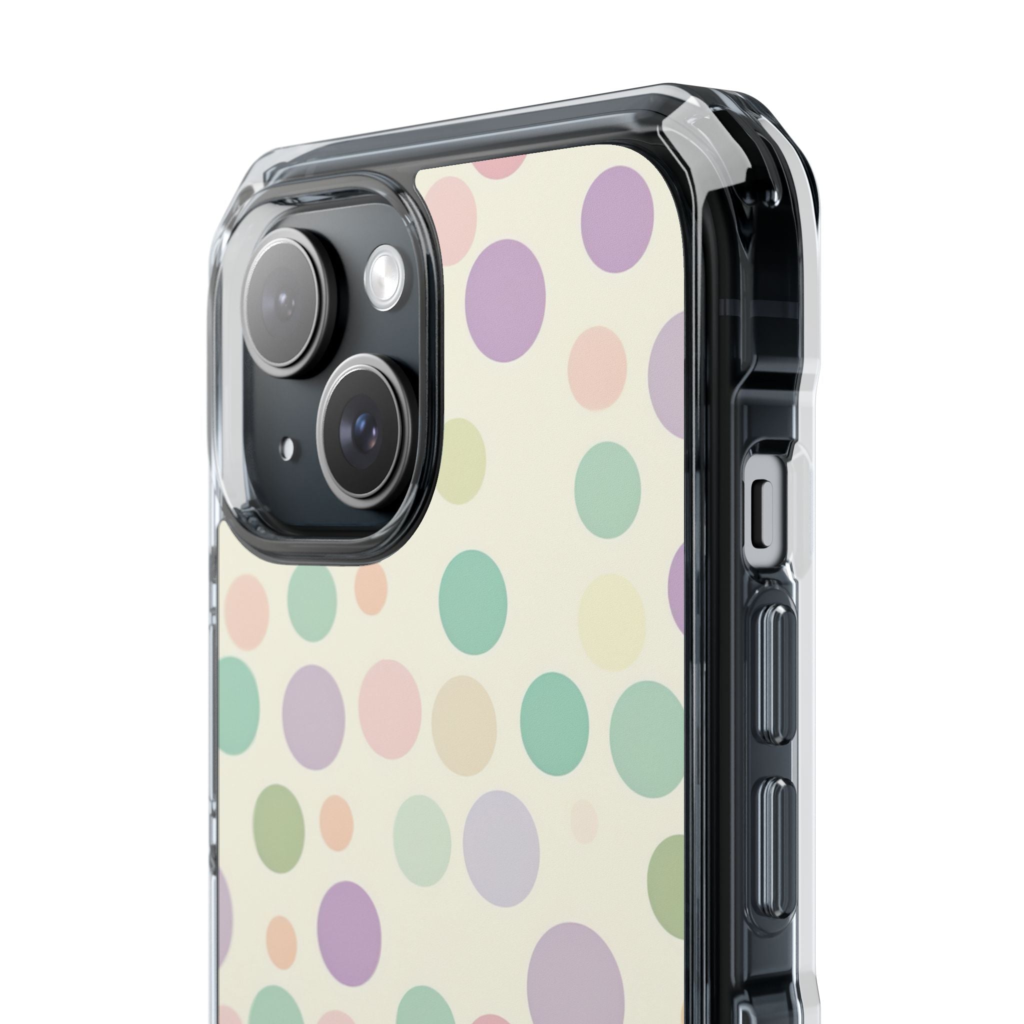 Playful Pastel Polka Dots - Clear Impact iPhone 15 Phone Case