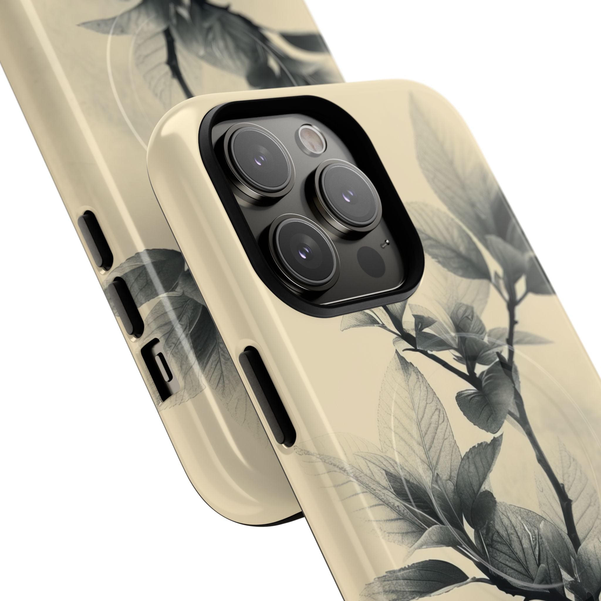 Beige Branch Art - Tough + MagSafe® iPhone 14 Phone Case