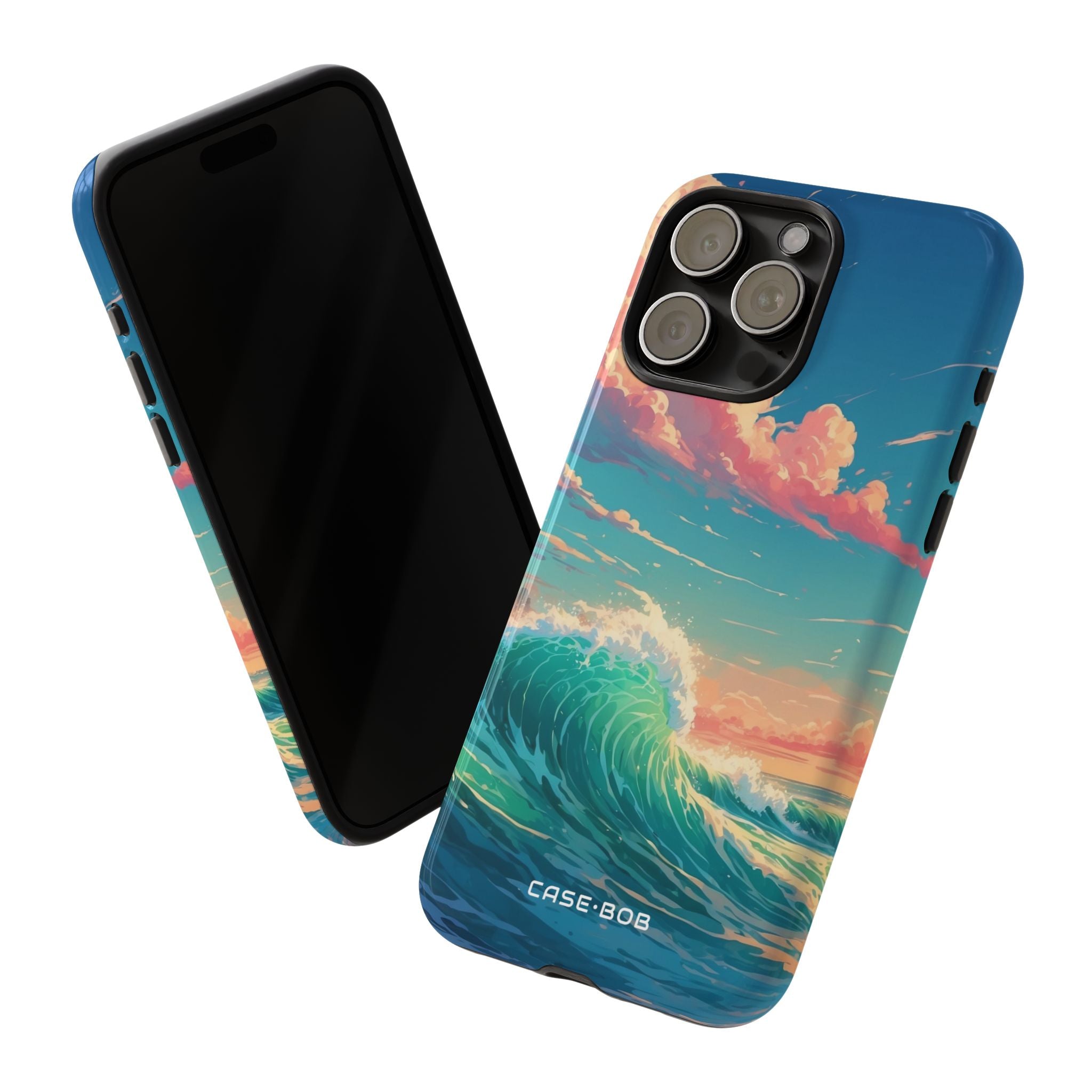 Turquoise Curl iPhone 15 Pro Max Case - Tough