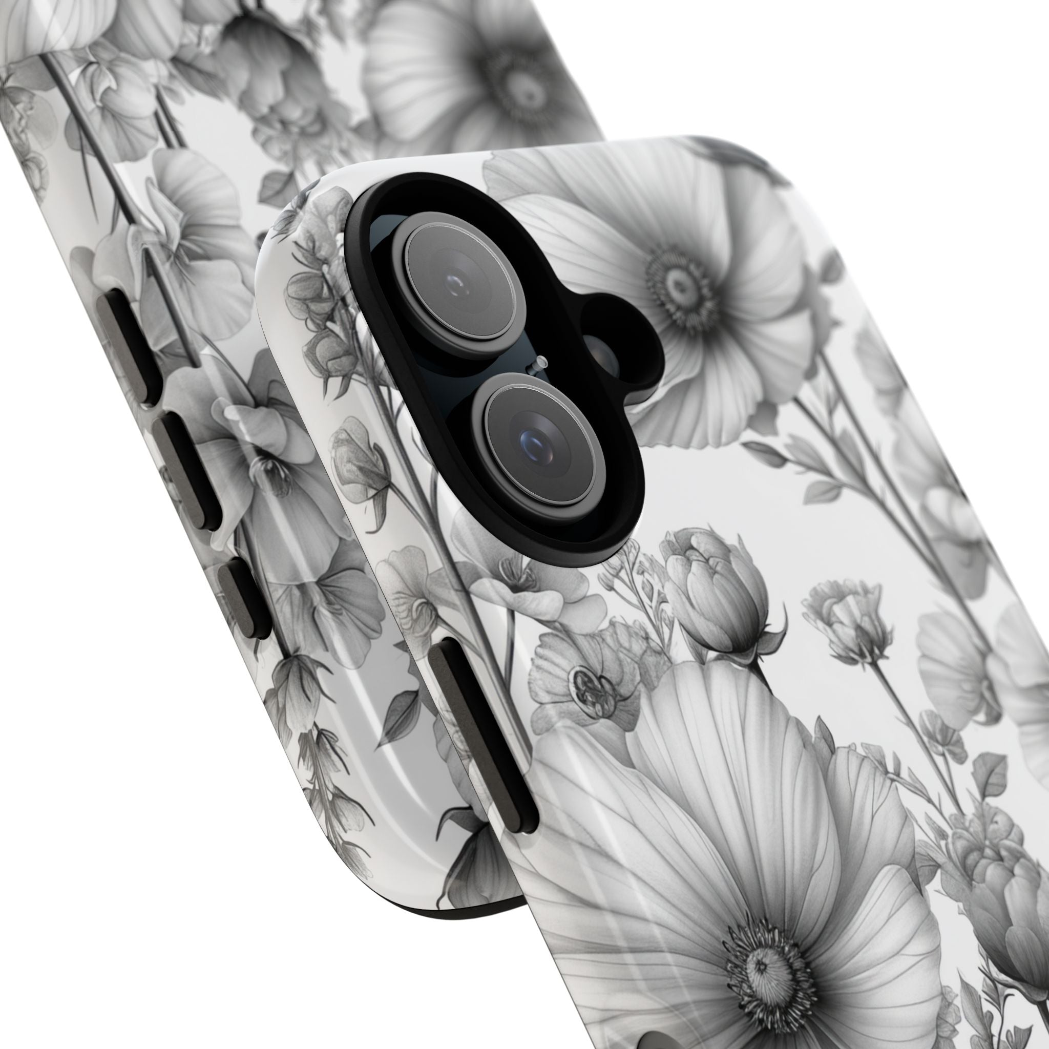 Grayscale Botanical Elegance - for iPhone 16