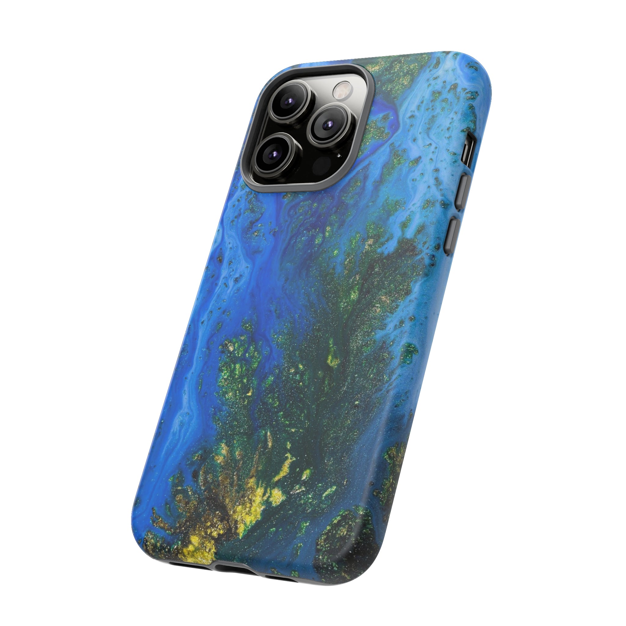 Blue Globe Ink Art iPhone Case (Protective) Phone Case