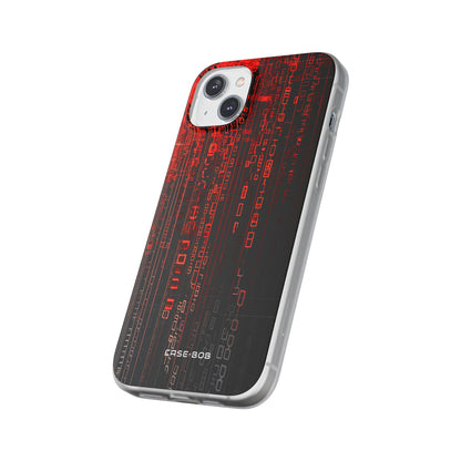 Crimson Glyphs iPhone 14 Plus Case - Soft
