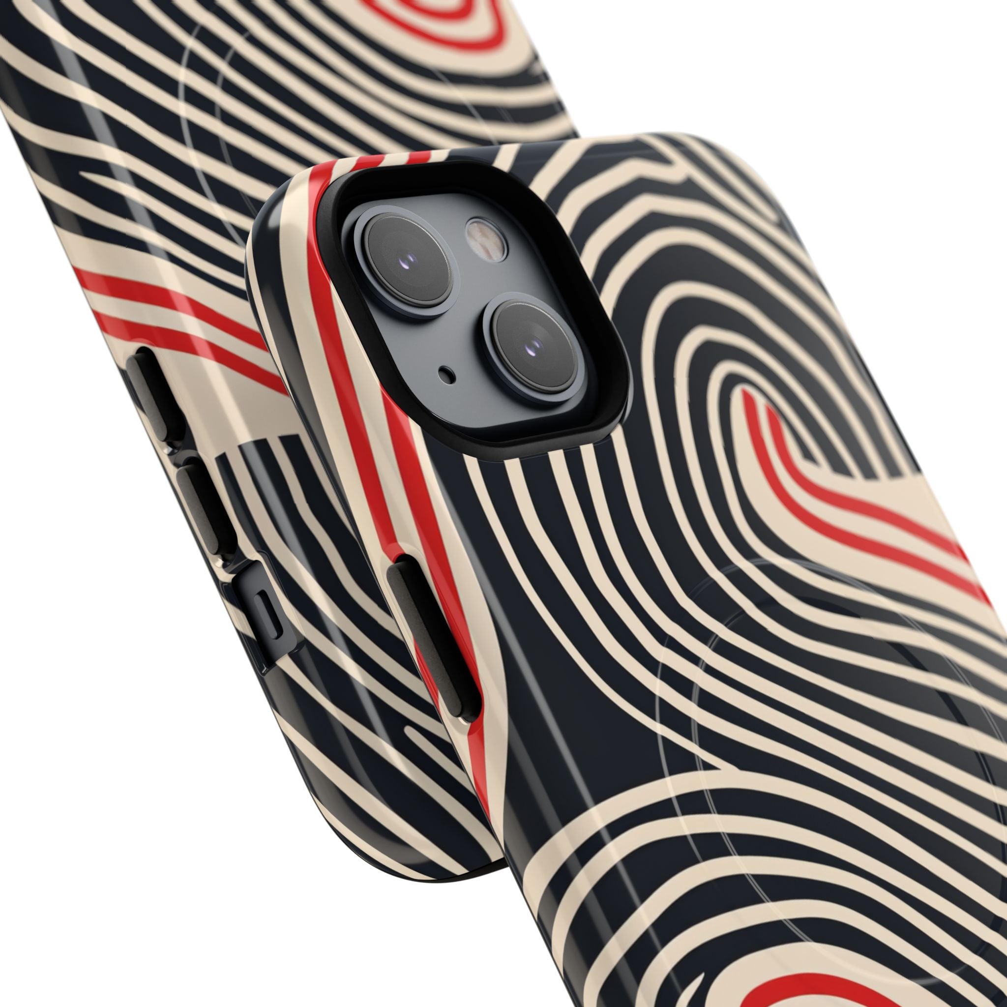Wavy Red Flow iPhone 14 - Tough+