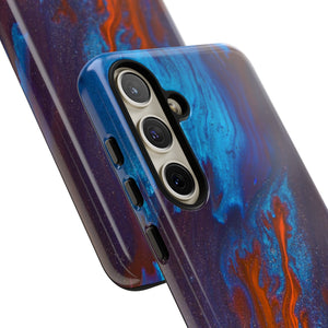 Orange Flame Ink Art - Protective Phone Case