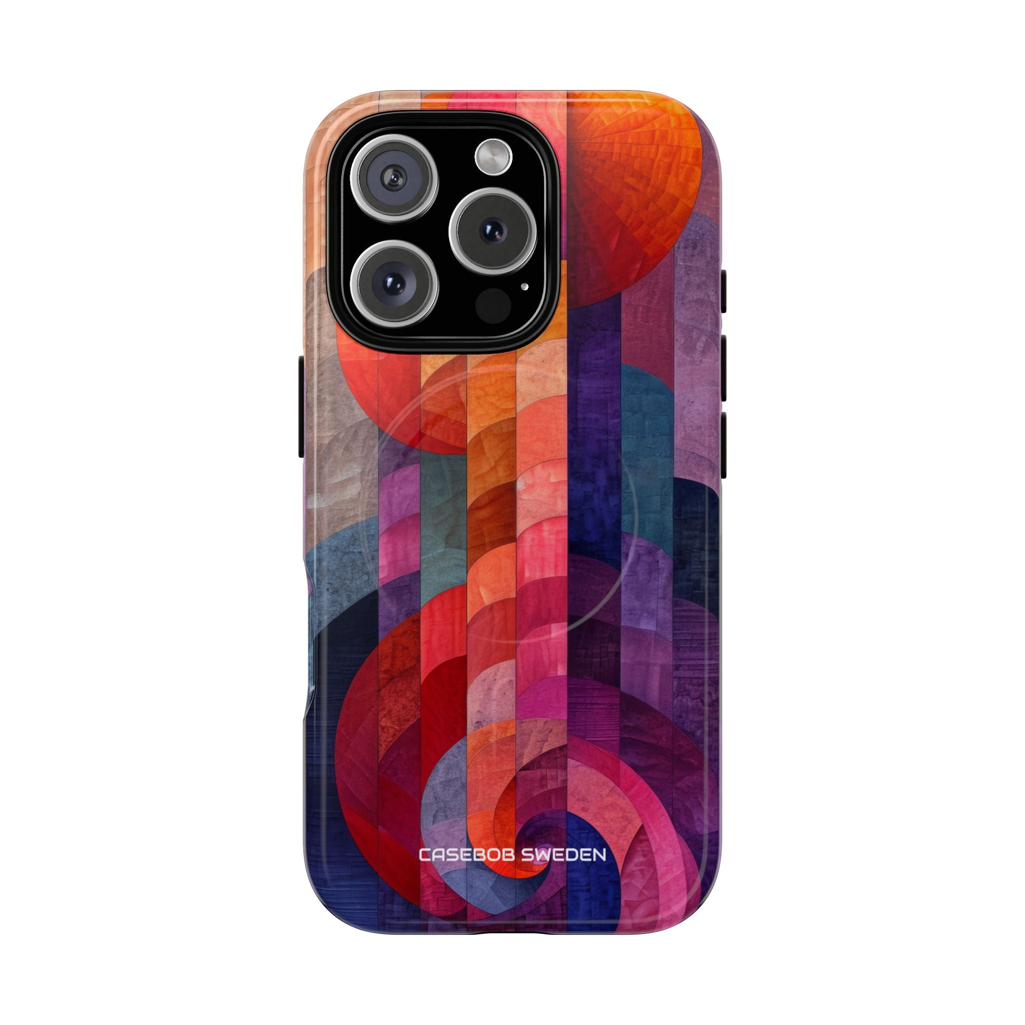 Purple Orange Abstract - Tough + MagSafe® iPhone 16 Phone Case