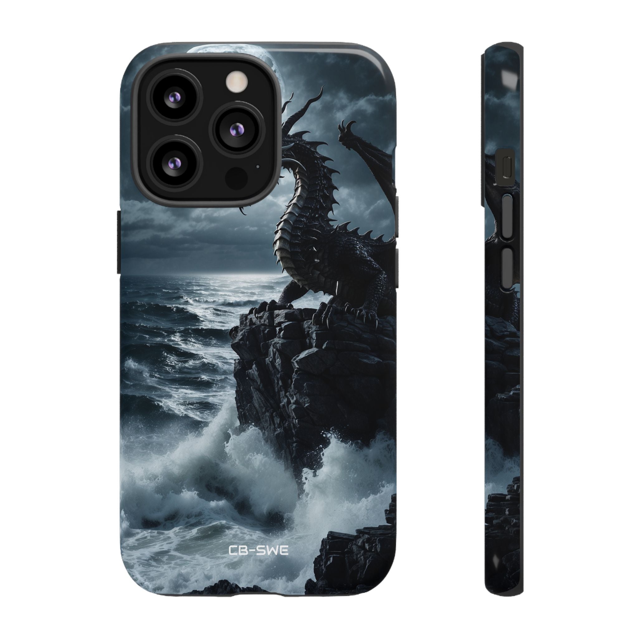 Dragon Roars Against Sea - iPhone Case