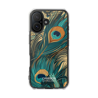 Peacock Feather Whirl iPhone 16 - Impact Clear+
