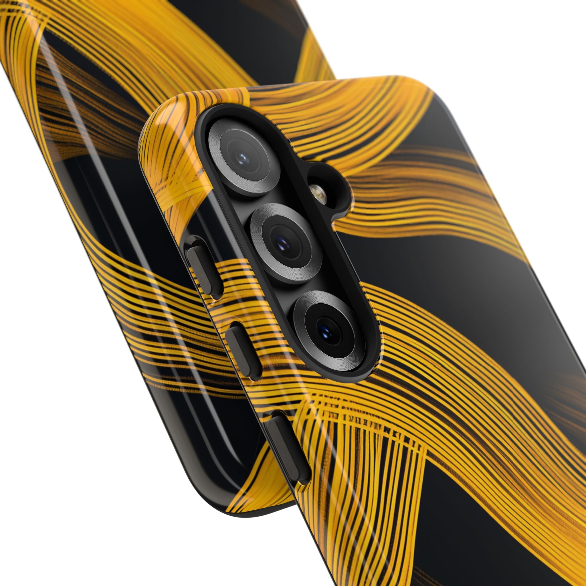 Yellow Flow Lines Samsung S25 - Tough
