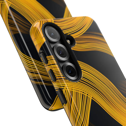 Yellow Flow Lines Samsung S25 - Tough