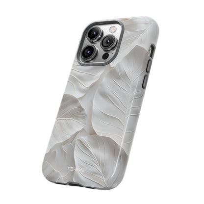 Elegant Leaf Relief - iPhone Case