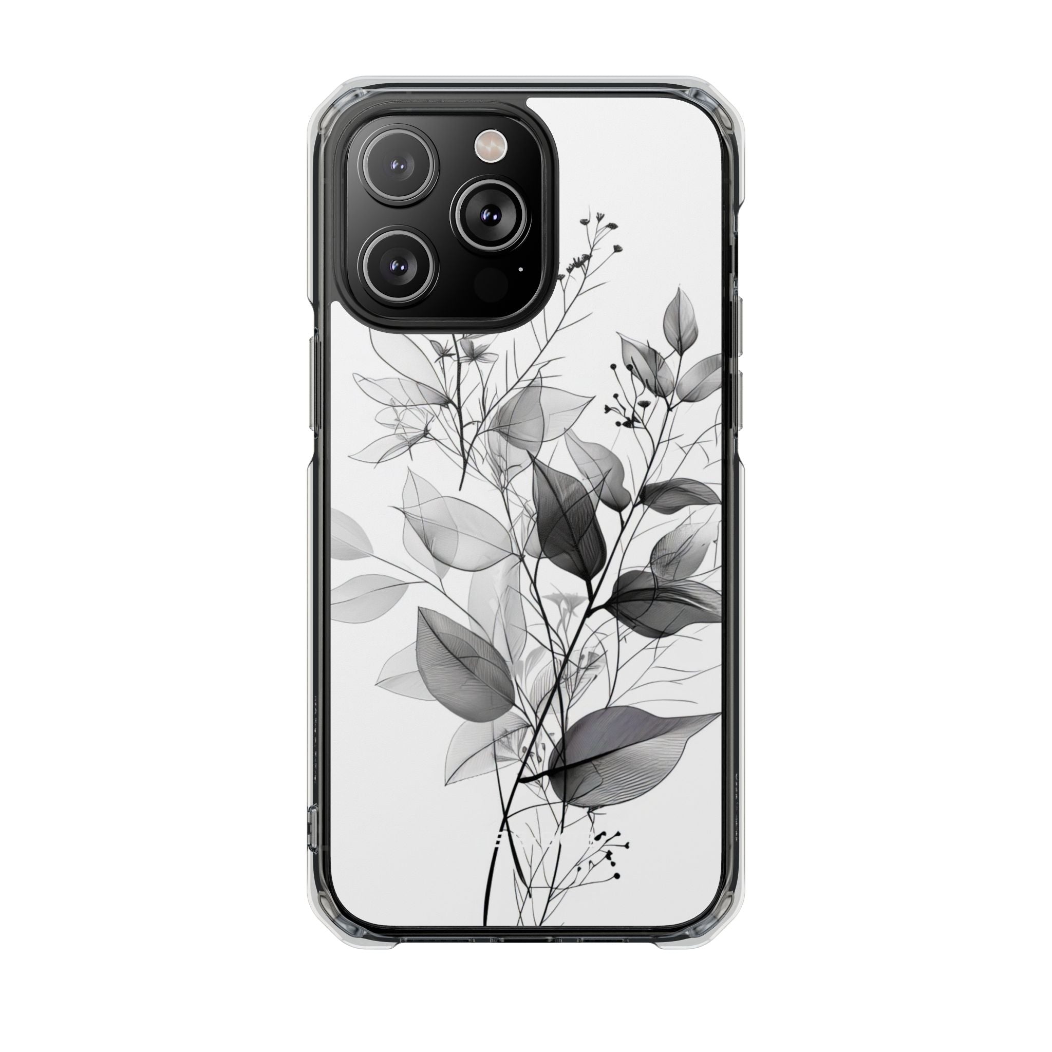 Veined Leaves Gray iPhone 14 Pro Max Case - Impact