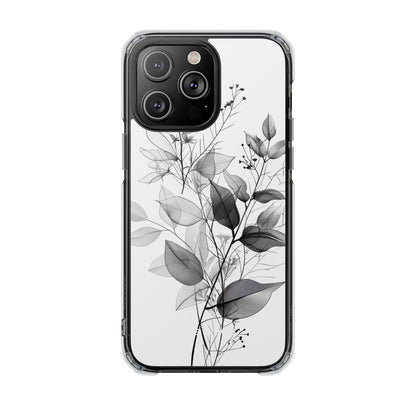 Veined Leaves Gray iPhone 14 Pro Max Case - Impact