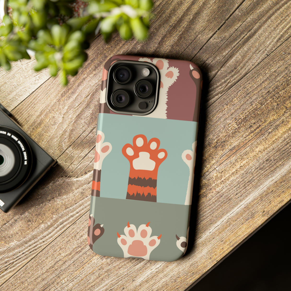 Vintage Cat Paw - Protective Phone Case