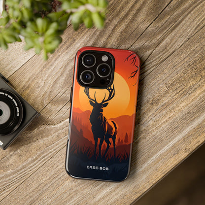 Sunset Stag iPhone 16 Pro Case - Tough