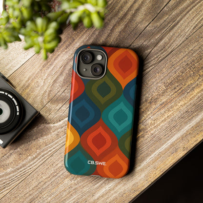 Vibrant Retro Diamond Mid-Century Seamless iPhone 15 - Tough