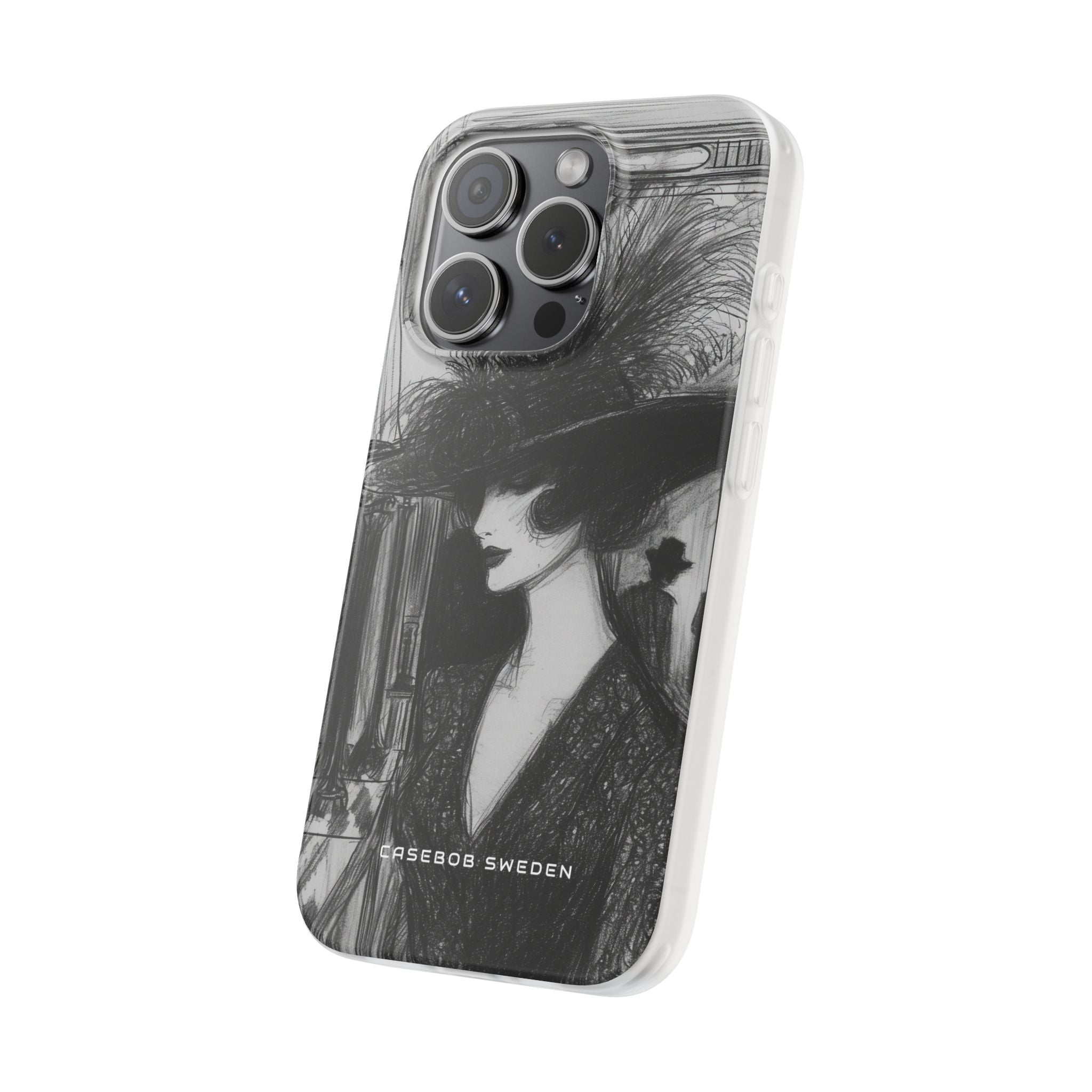 Timeless Elegance in Monochrome iPhone 15 - Flexi Phone Case