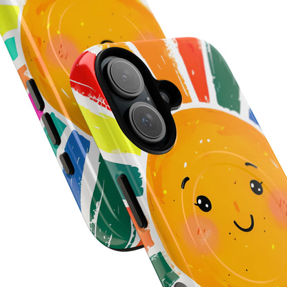 Cheerful Cartoon Sun Colorful Rays Illustration iPhone 16 - Tough+