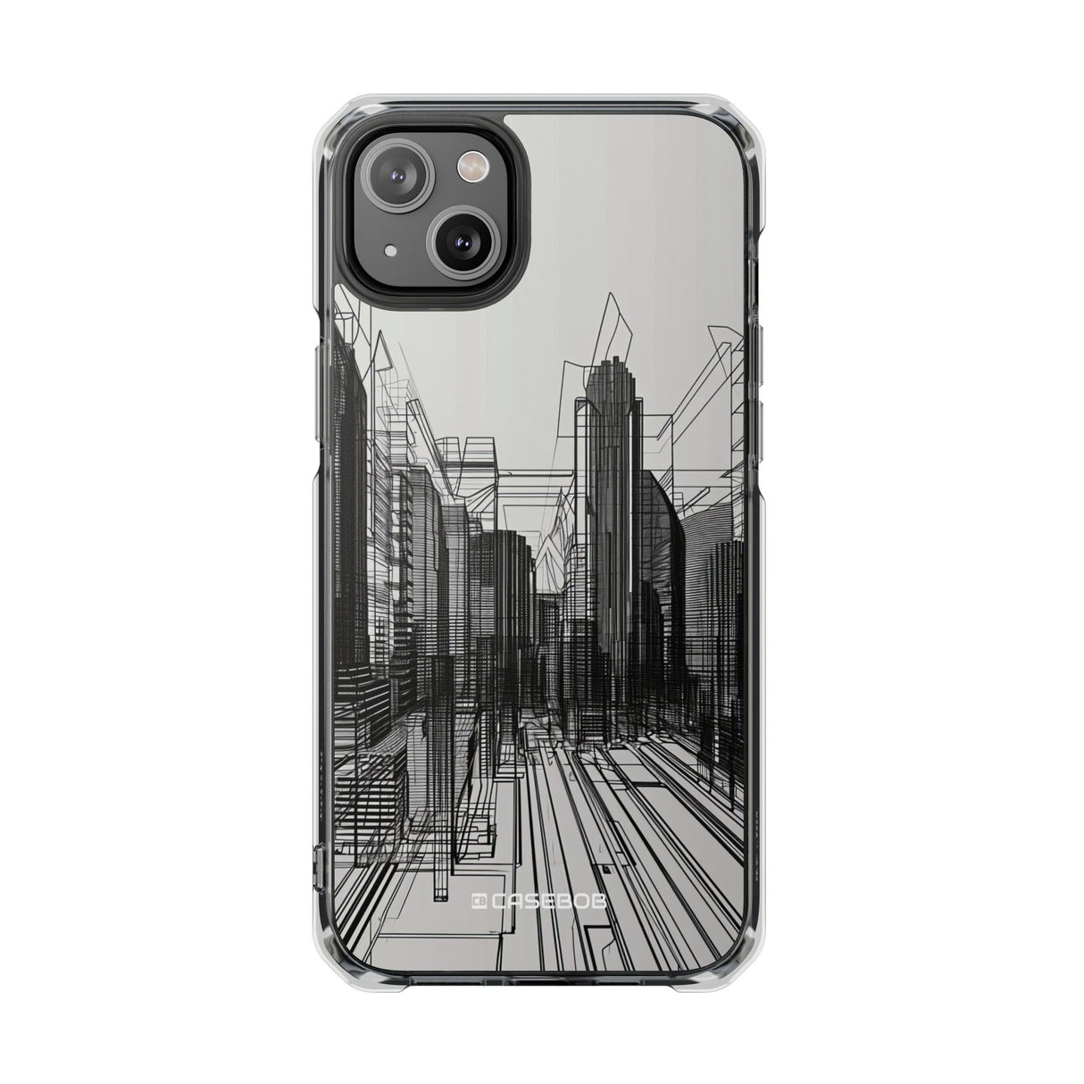 Urban Wireframe - Phone Case for iPhone (Clear Impact - Magnetic)