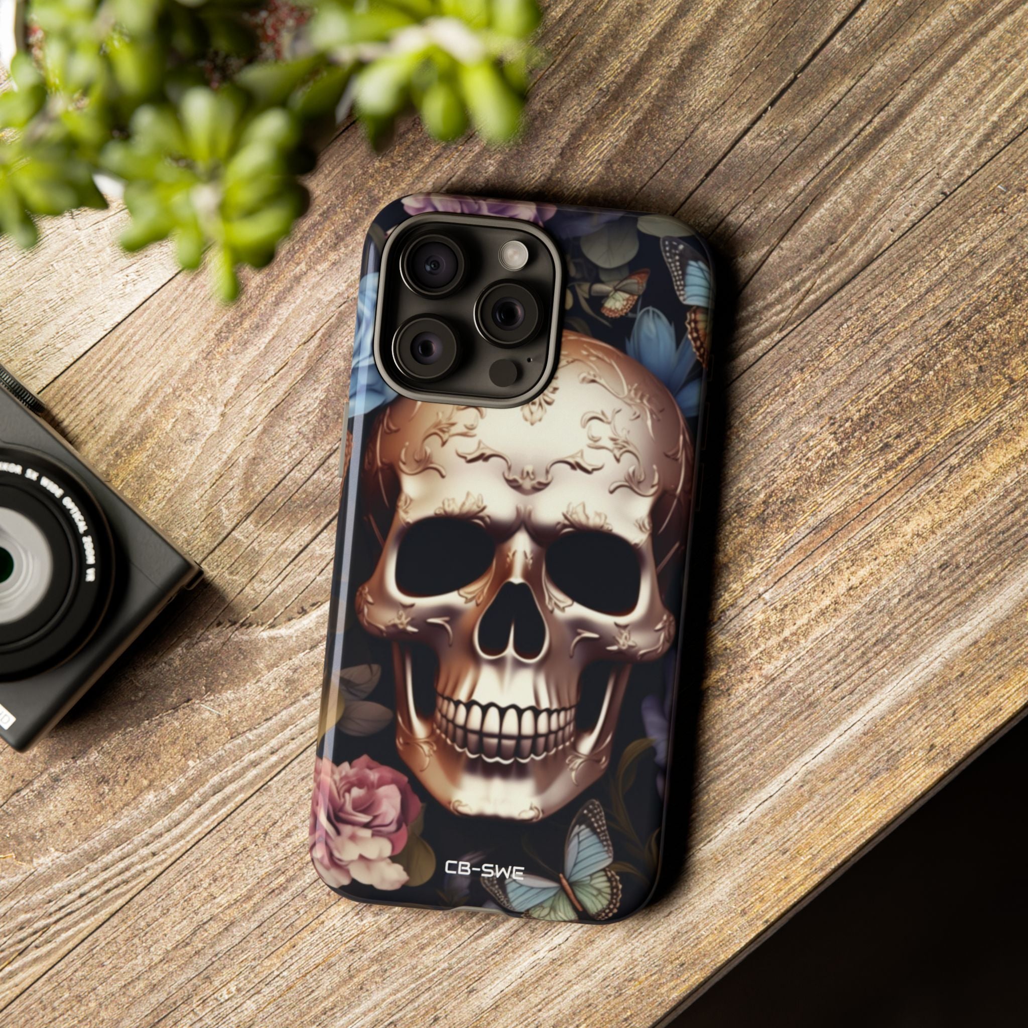 Skull Among Blossoms - iPhone Case