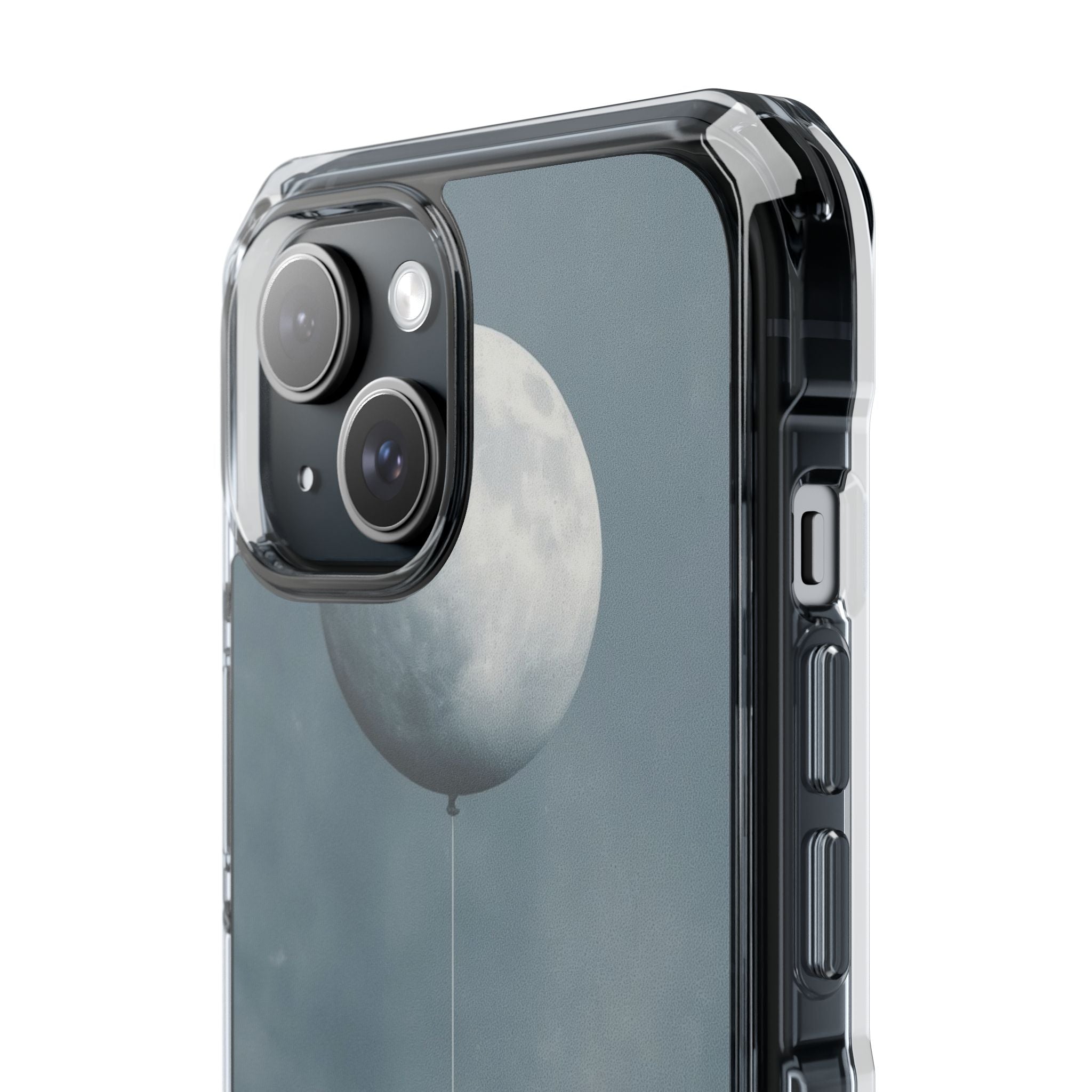 Moon Balloon Gray iPhone 15 Case - Impact
