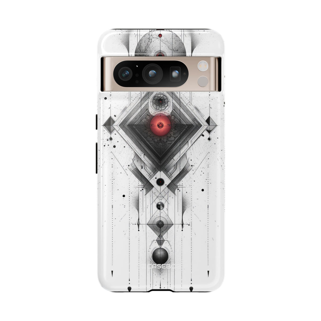 Red Geometry Harmony | Protective Phone Case for Google Pixel