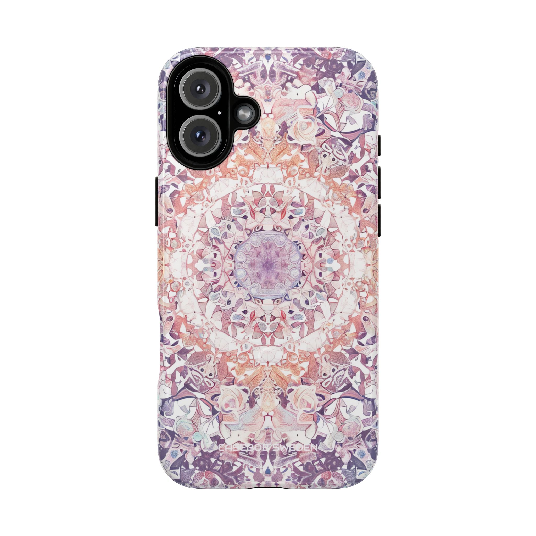 Purple Pink Mandala - Tough + MagSafe® iPhone 16 Phone Case