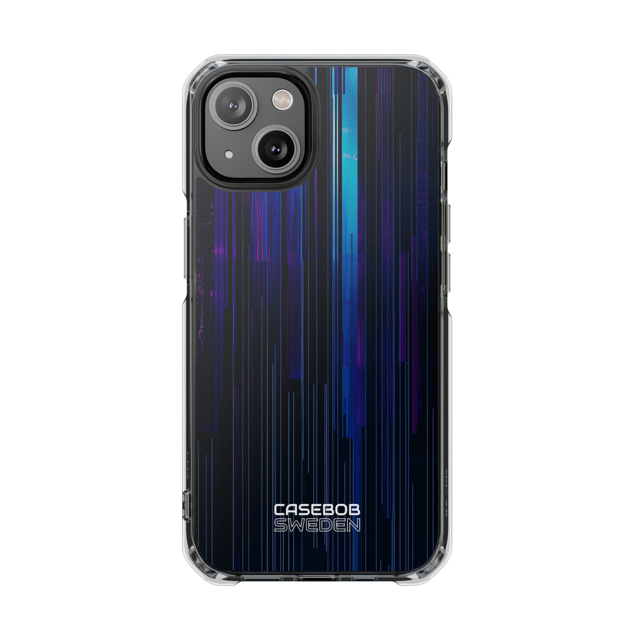 Neon Glitch Stripes iPhone 14 - Impact Clear+