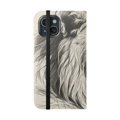 Lion Whisper Gray - iPhone 15 Case - Lompakko