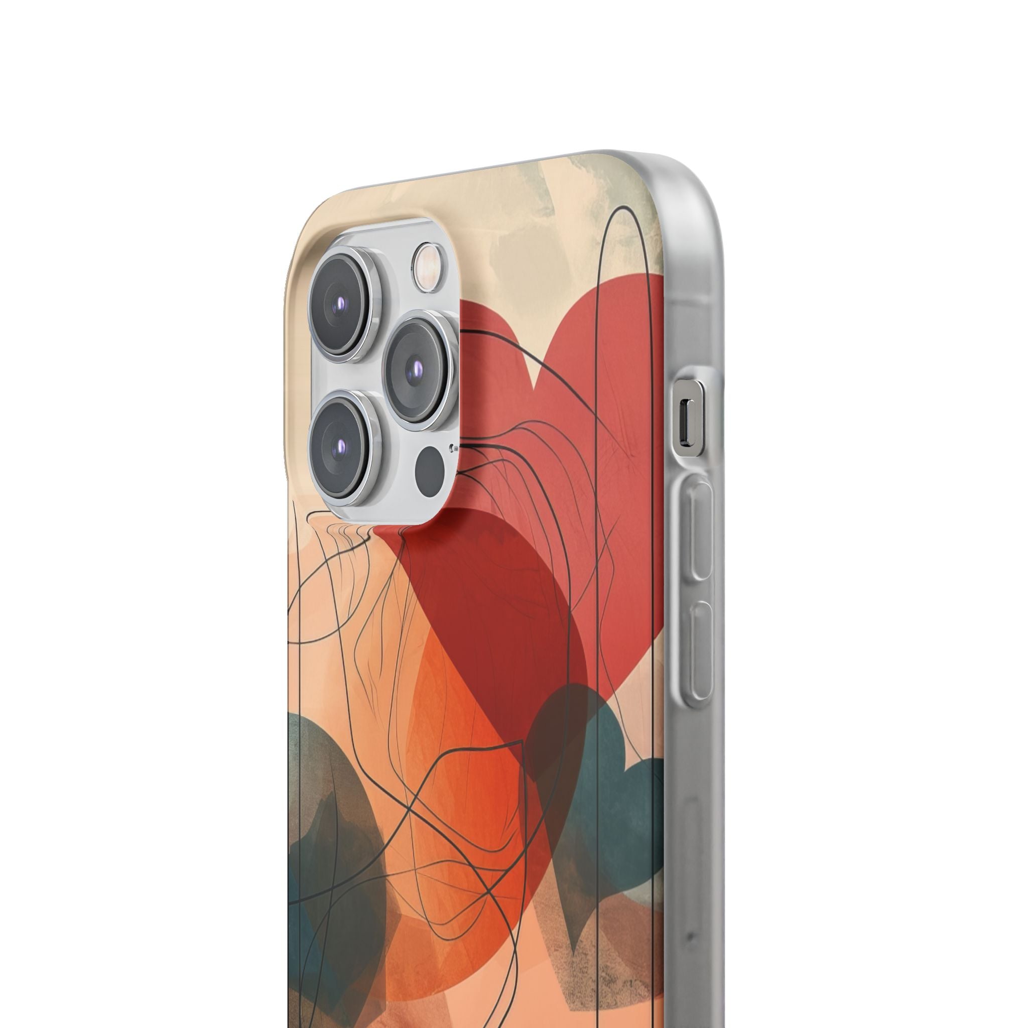 Abstract Heart Harmony - Flexi iPhone 16 Phone Case