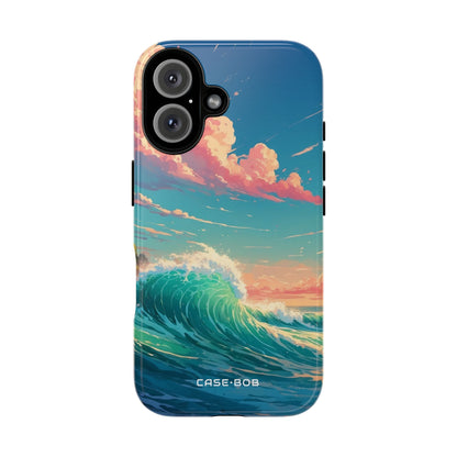 Turquoise Curl iPhone 16 Plus Case - Tough