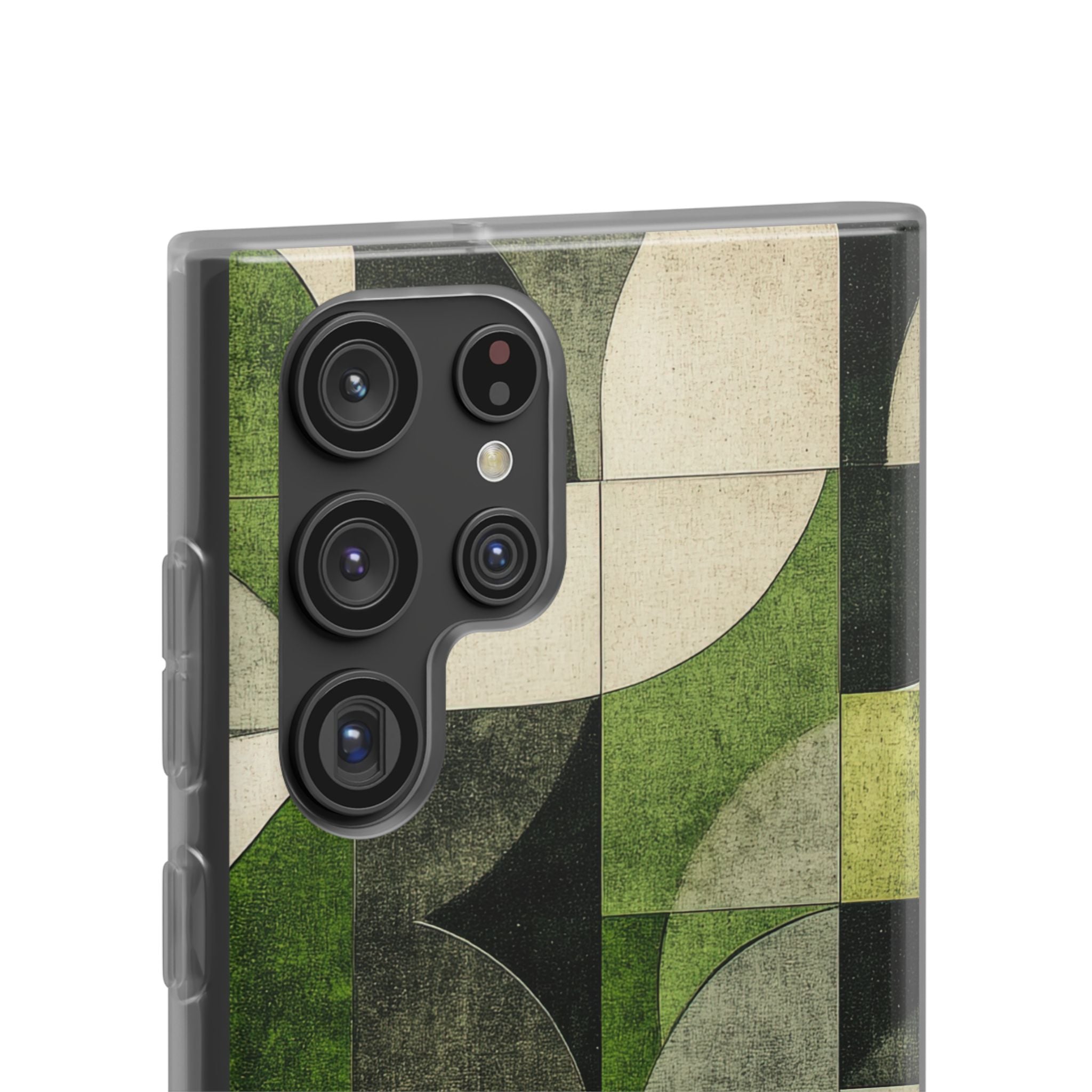 Green Geometric Harmony - Flexi Samsung S22 Phone Case