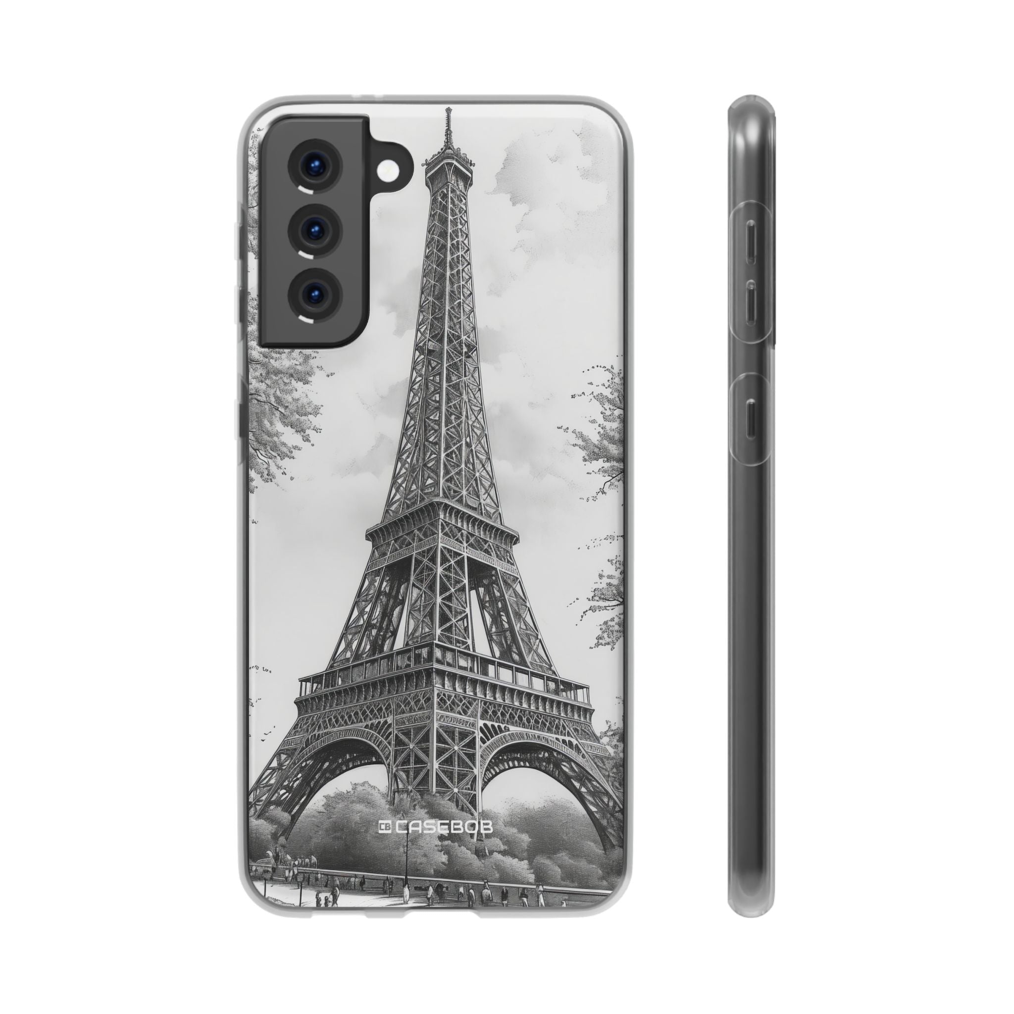 Parisian Monochrome Majesty | Flexible Phone Case for Samsung Galaxy