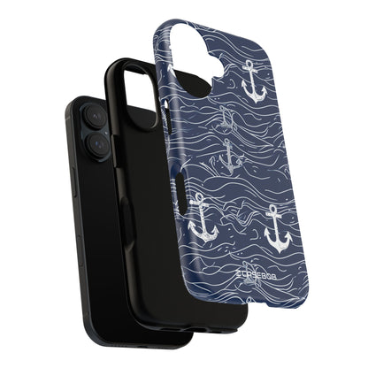 Nautical Whimsy: Anchors and Waves - for iPhone 16