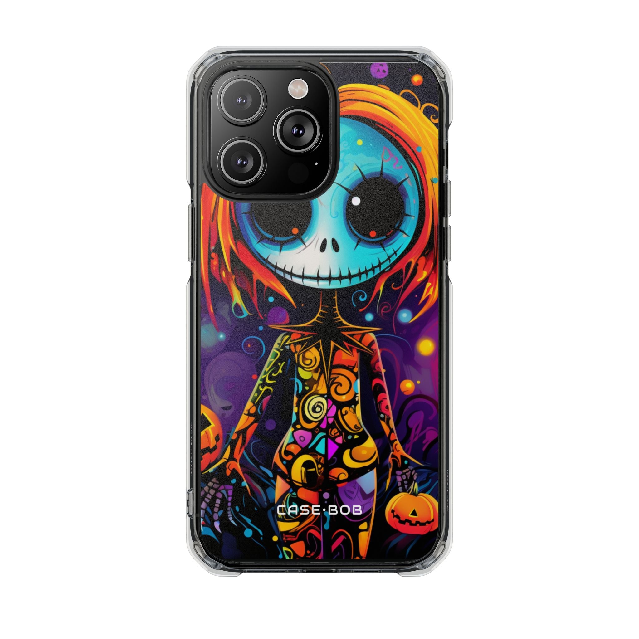 Blue Skull Swirl iPhone 14 Pro Max Case - Impact