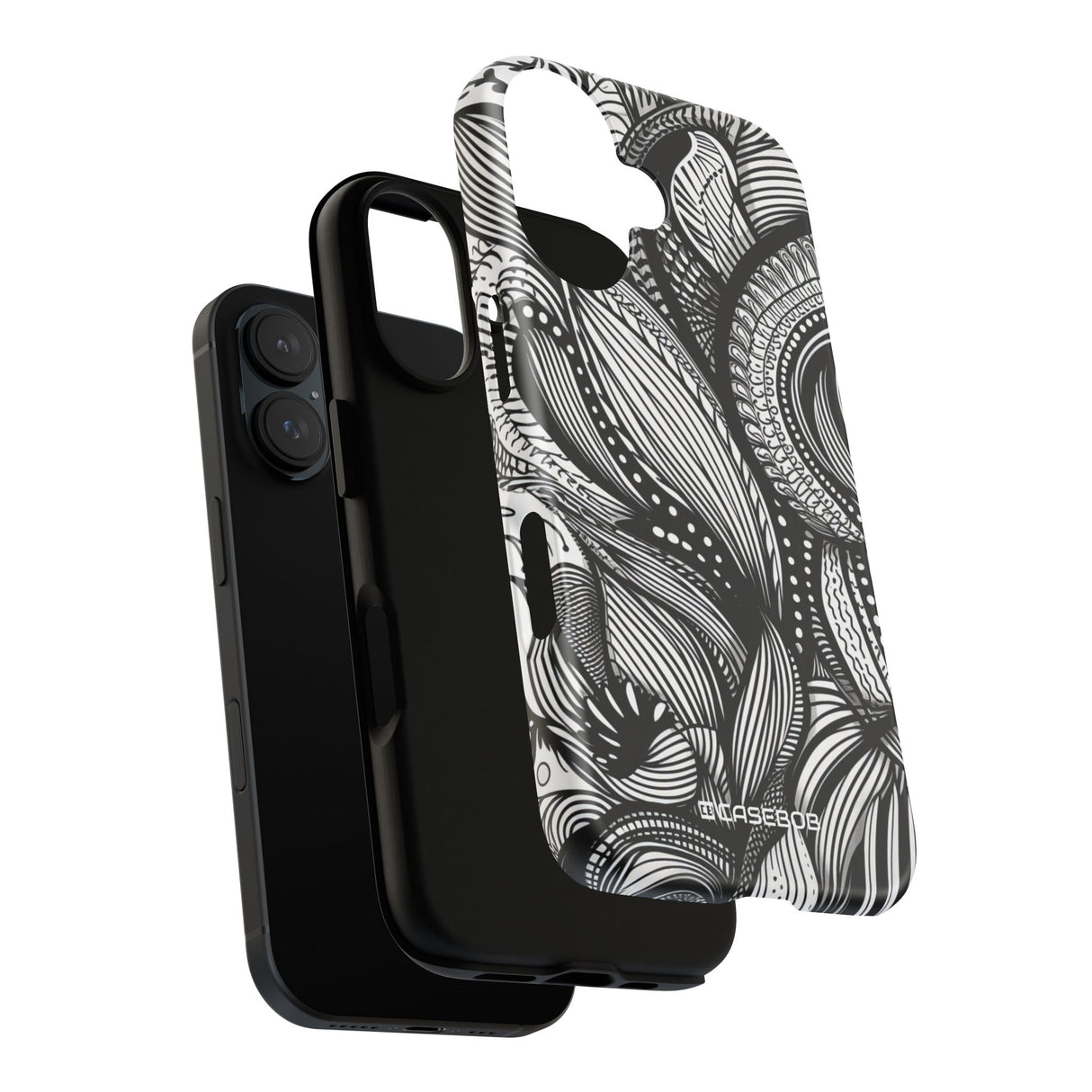 Fluid Monochrome: Intricate Patterns - for iPhone 16