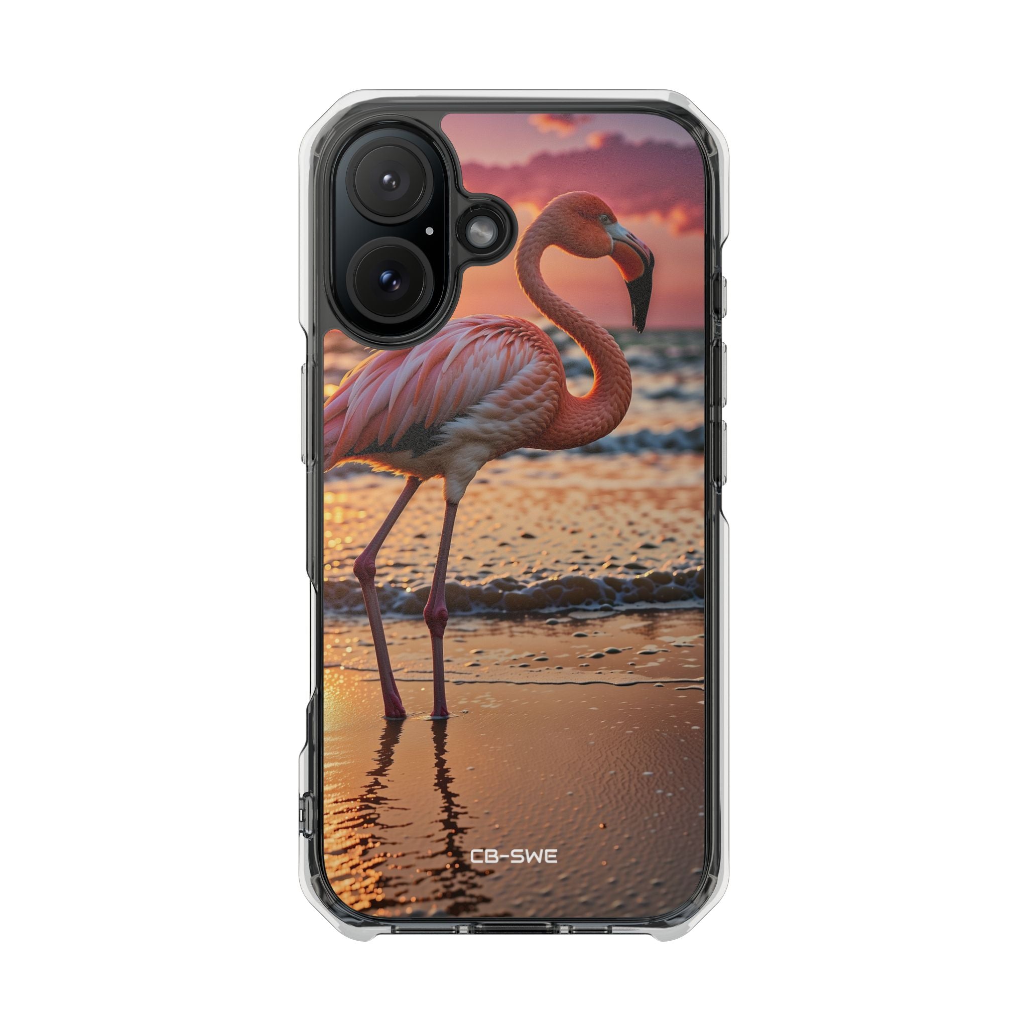 Sunset Flamingo Stand iPhone Case - Impact