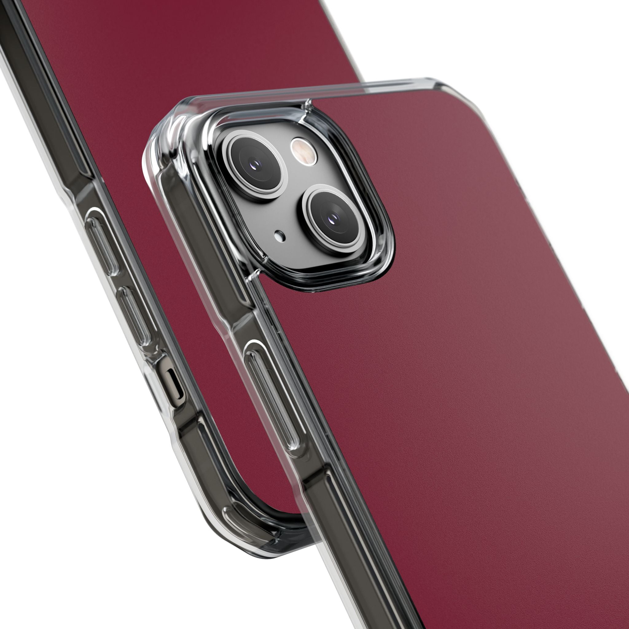 Claret Red - Clear Impact Case for iPhone