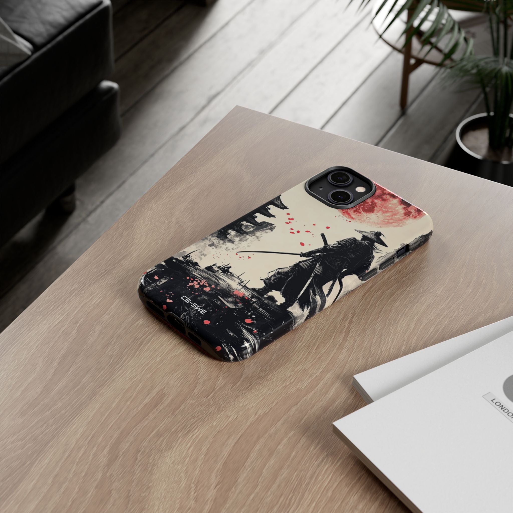 Samurai Gazes Moonward - iPhone Case