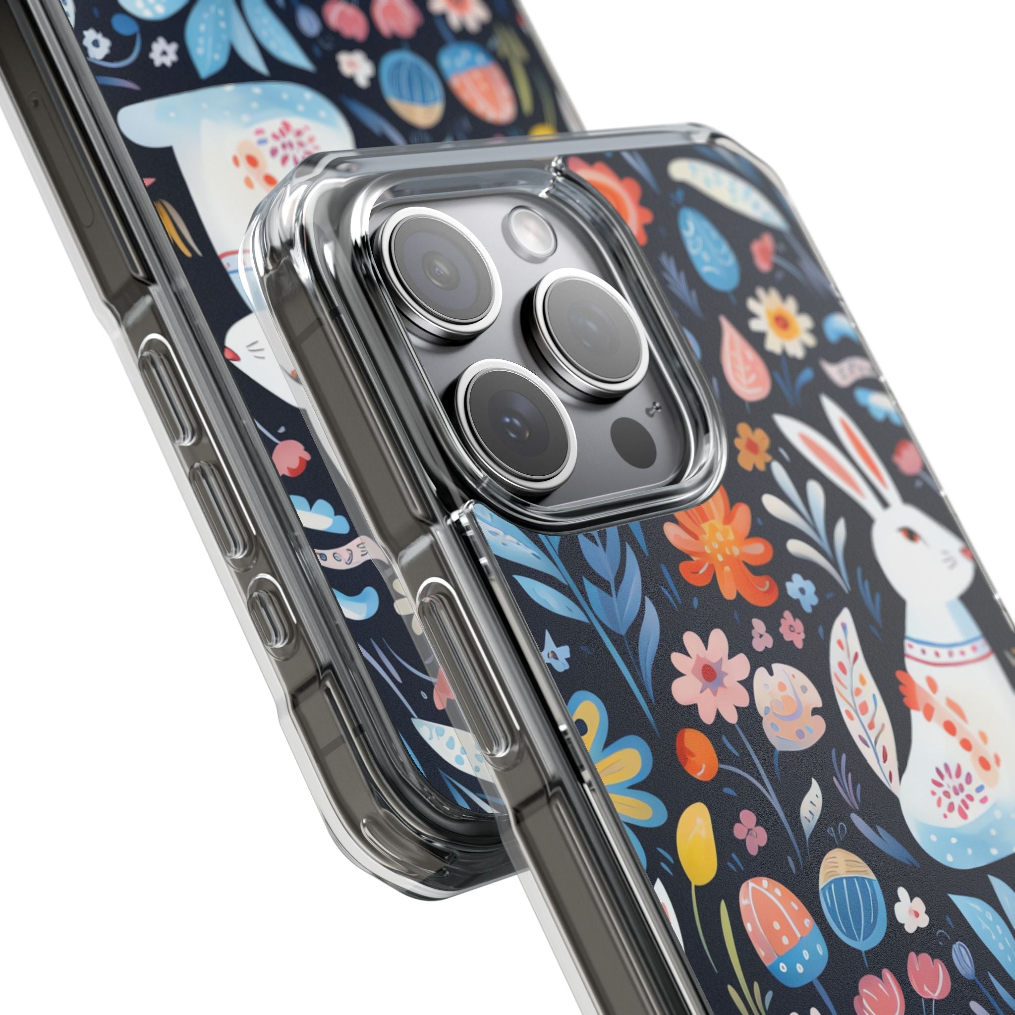 Bunnies Play Among Flowers iPhone Case - Impact