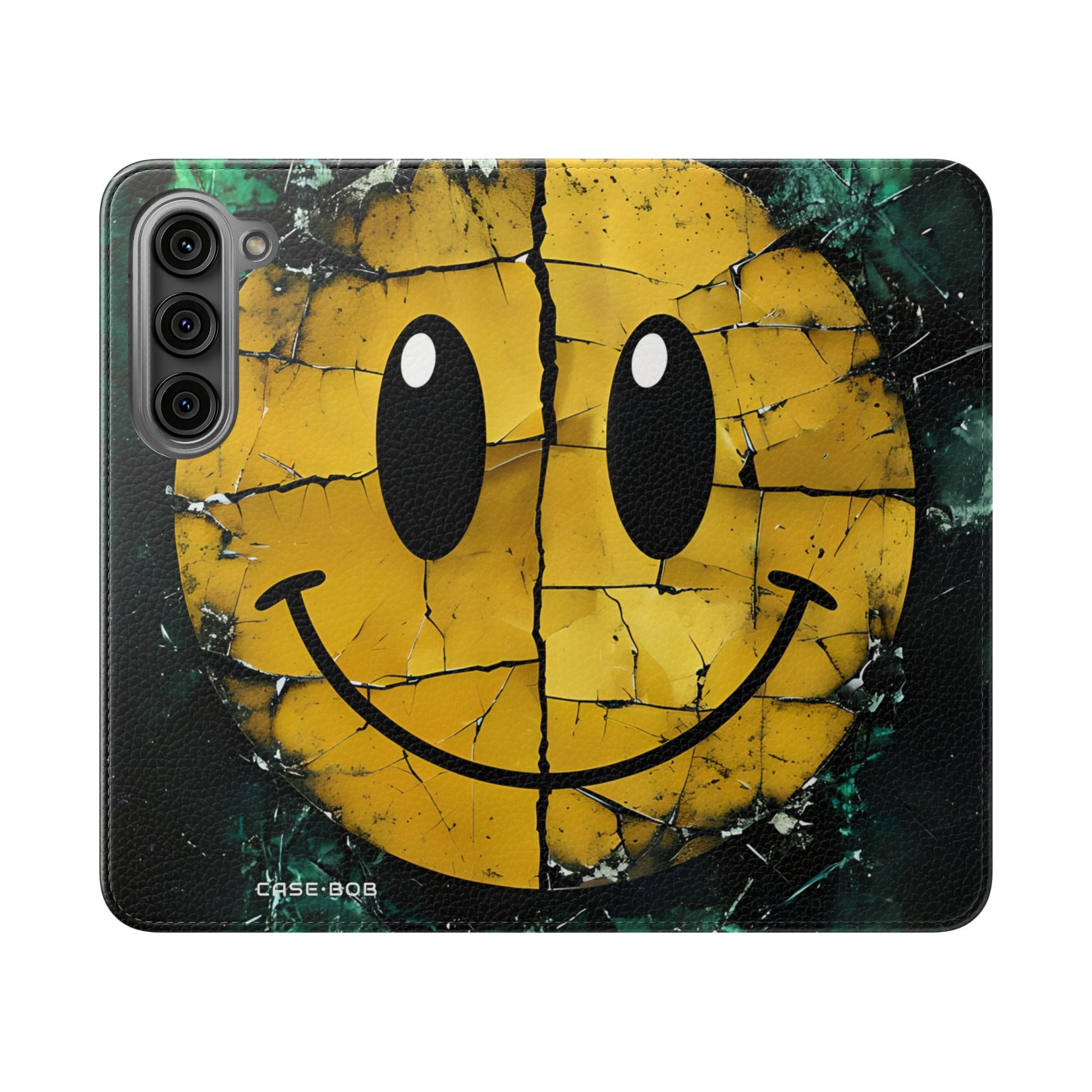 Cracked Smiley - Samsung S23 Case - Wallet