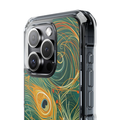 Vibrant Peacock Whirl iPhone 15 - Impact Clear+