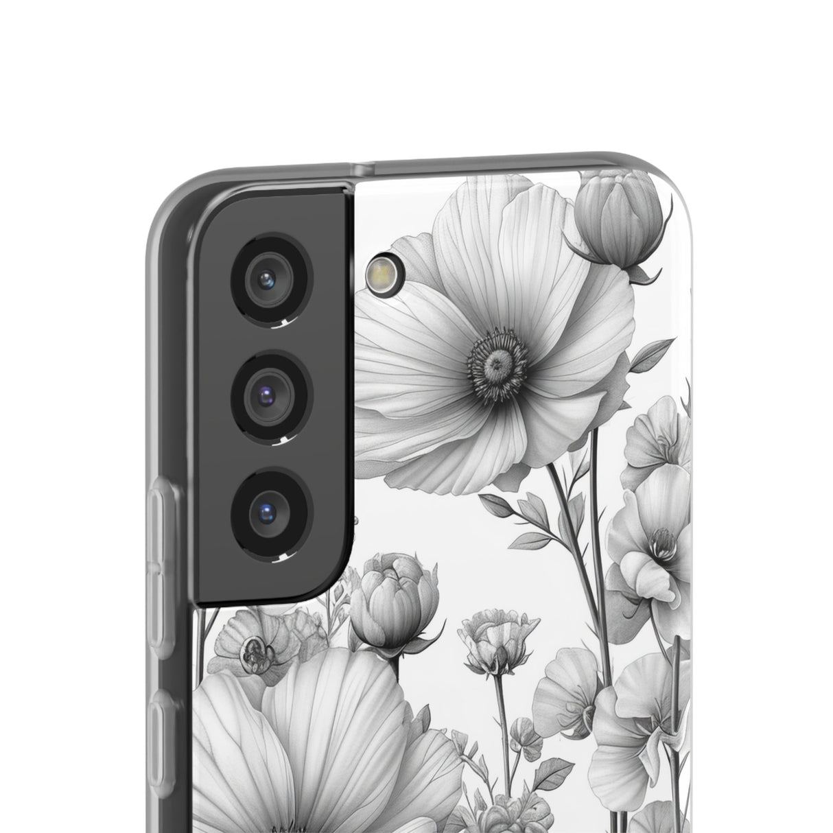 Monochrome Flora | Flexible Phone Case for Samsung Galaxy