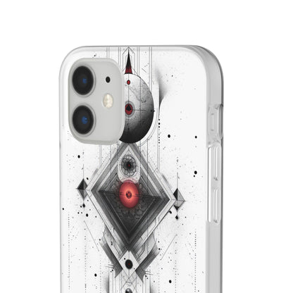 Red Geometry Harmony | Flexible Phone Case for iPhone