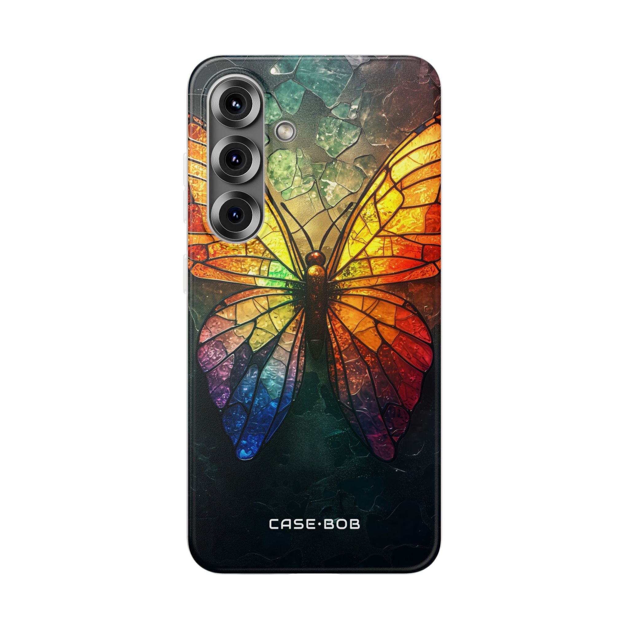 Stained Glass Butterfly Samsung S25 Case - Soft