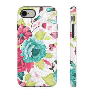 Vintage Flowers Pattern iPhone case (Protective) - Protective Phone Case