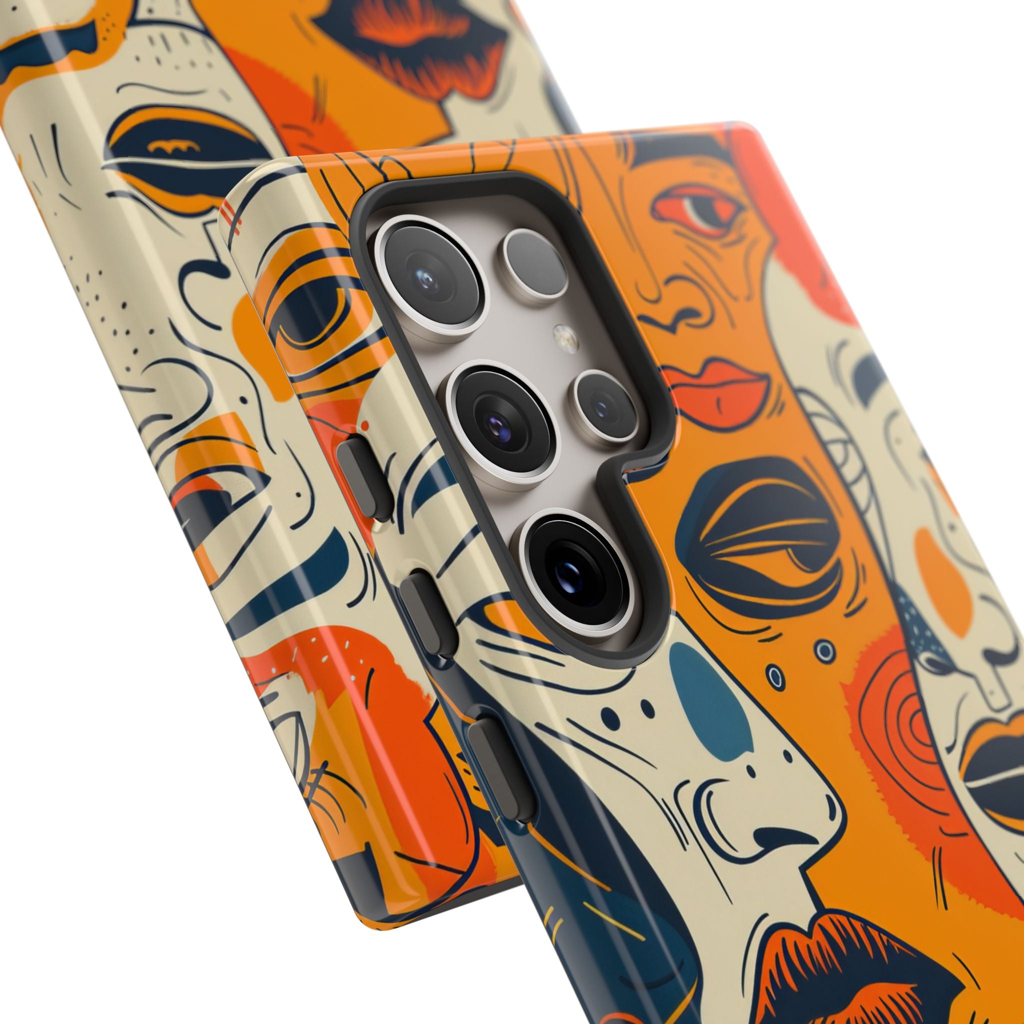 Tangled Faces Sunset Samsung S24 Ultra Case - Tough